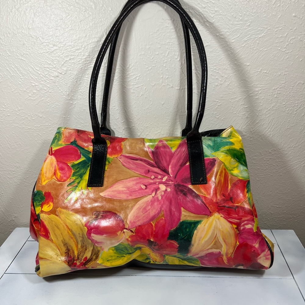 Maurizio Taiuti floral leather bag